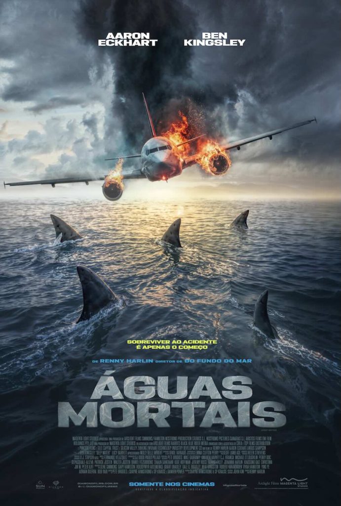 Trailer de "Águas Mortais" tem queda de avião e tubarões assassinos